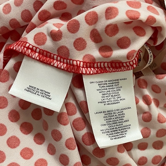 Anne Klein Red and White Asymmetrical Sleeveless Blouse - Picture 6 of 6